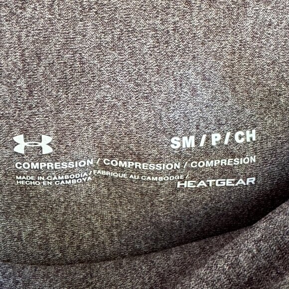 Under Armour Women's HeatGear Compression Shorts Size S SM Gray Athletic Running - Picture 2 of 10